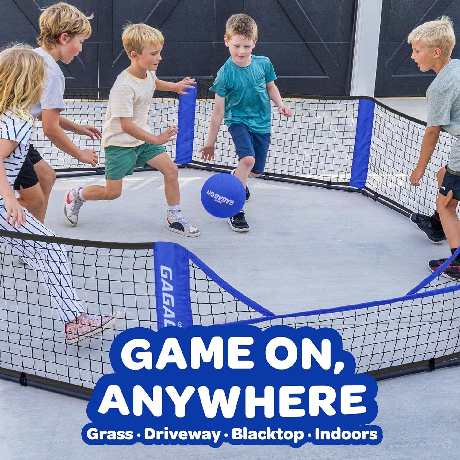 imageGoSports Home Gaga Ball Pit 10 ft Portable Gagagon Go Gaga Court for Kids Giant Outdoor or Indoor Gaga Pit for Backyard