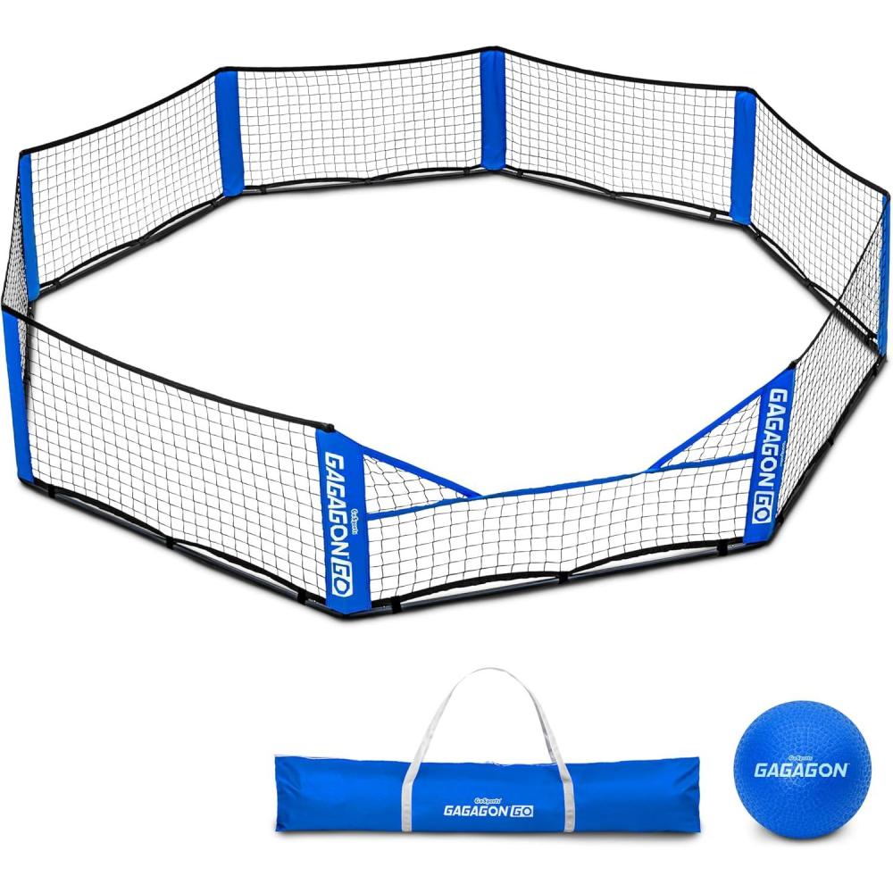 imageGoSports Home Gaga Ball Pit 10 ft Portable Gagagon Go Gaga Court for Kids Giant Outdoor or Indoor Gaga Pit for Backyard