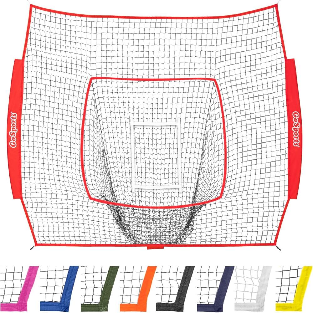 imageGoSports Replacement 7 x 7 ft Baseball Net  NET ONLY  Frame NOT Included  Choose Your ColorRed