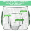 GoSports Replacement 7 x 7 ft Baseball Net – NET ONLY – Frame NOT Included – Choose Your Color(Green)