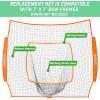 GoSports Replacement 7 x 7 ft Baseball Net – NET ONLY – Frame NOT Included – Choose Your Color(Orange)