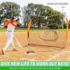 GoSports Replacement 7 x 7 ft Baseball Net – NET ONLY – Frame NOT Included – Choose Your Color(Orange)