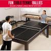 GoSports 3 in 1 Pool, Dining, & Table Tennis Combo Table and Storage Benches – 7 ft or 8 ft – Convertible Billiards and Table Tennis with Accessories(8 ft Dark Oak Table)