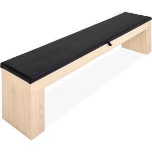 GoSports 3 in 1 Pool, Dining, & Table Tennis Combo Table and Storage Benches – 7 ft or 8 ft – Convertible Billiards and Table Tennis with Accessories(Light Wood Bench)