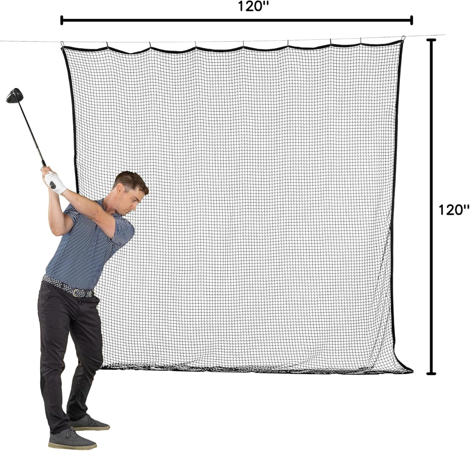imageGoSports Sports Netting 10 ft 15ft 20ft Hitting Net for Golf Baseball Hockey Soccer LAX and More10 ft x 10 ft