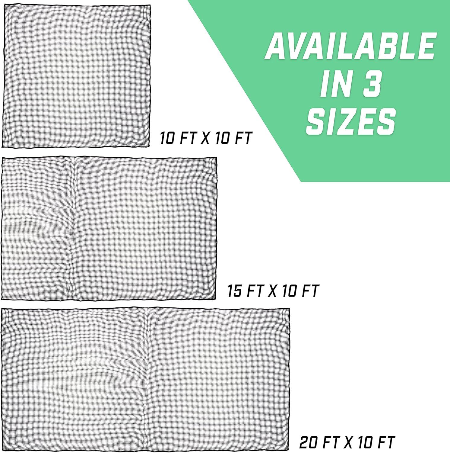 imageGoSports Sports Netting 10 ft 15ft 20ft Hitting Net for Golf Baseball Hockey Soccer LAX and More20 ft x 10 ft