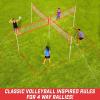 GoSports Slam X 4 Square Volleyball Game Set – 14 ft or 21 ft – Ultimate Backyard & Beach Game for All Skill Levels(21 x 21 ft)