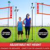 GoSports Slam X 4 Square Volleyball Game Set – 14 ft or 21 ft – Ultimate Backyard & Beach Game for All Skill Levels(21 x 21 ft)