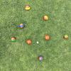 GoSports 100 mm Hardwood Bocce Set with 8 Premium 12 oz Wood Balls, Pallino, Case and Measuring Rope