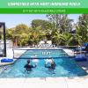 GoSports Splash Net Elite Pool Volleyball Game with Water Weighted Bases – Adjustable Net for Inground Pools