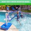 GoSports Splash Net Elite Pool Volleyball Game with Water Weighted Bases – Adjustable Net for Inground Pools