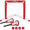 GoSports Lacrosse Floating Pool Goal Set – Includes Water Goal, 2 Sticks and 4 Soft Balls, Red