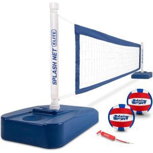GoSports Splash Net Elite Pool Volleyball Game with Water Weighted Bases – Adjustable Net for Inground Pools