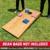 GoSports 4 ft x 2 ft Regulation Size Wooden Cornhole Boards Set with Light Brown Finish – Includes Carrying Case (Choose Your Colors)(No Bean Bags)