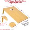 GoSports Bamboo Cornhole Toss Game Set with 8 Bean Bags & Carrying Case – Choose Regulation or Tailgate Size Boards(Regulation Size (4ft x 2ft))