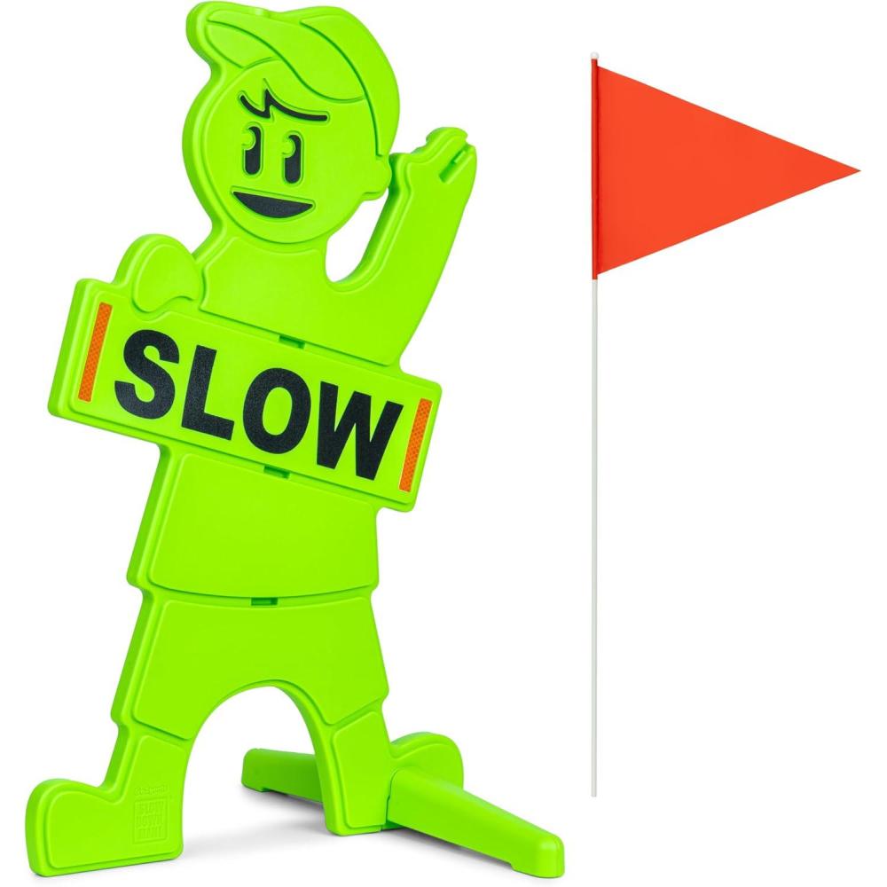image:imageGoSports Kids at Play Safety Sign for Street High Visibility Slow Down Sign for Neighborhoods with Flag