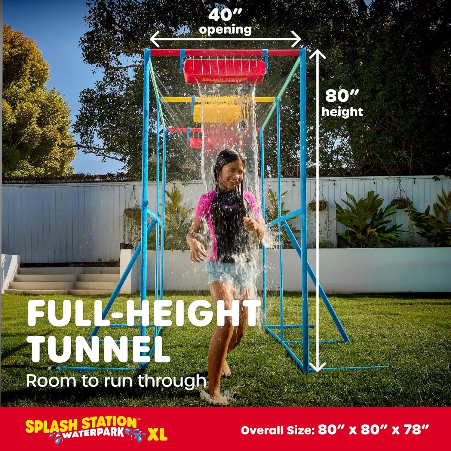 image:imageGoSports Splash Station Waterpark XL Backyard Water Park for Kids Outdoor Water Play Equipment with Sprinklers amp Buckets