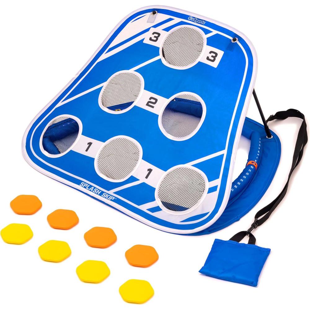 image:imageGoSports Splash Skip Floating Pool Cornhole Game Stone Skipping Swimming Pool Game for Adults amp Family Water Cornhole Game for Pools amp Lakes