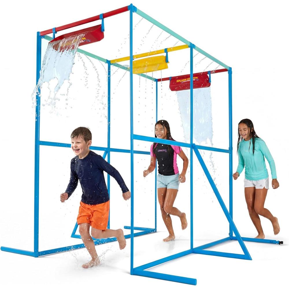 image:imageGoSports Splash Station Waterpark XL Backyard Water Park for Kids Outdoor Water Play Equipment with Sprinklers amp Buckets