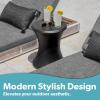 Coast Modern Outdoor Side Table – Lounger Table for Inside Pool or on Patio – All-Weather Furniture for Sun Shelf Up to 15″ – Gray(Black)