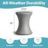 Coast Modern Outdoor Side Table – Lounger Table for Inside Pool or on Patio – All-Weather Furniture for Sun Shelf Up to 15″ – Gray(Grey)