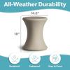Coast Modern Outdoor Side Table – Lounger Table for Inside Pool or on Patio – All-Weather Furniture for Sun Shelf Up to 15″ – Gray(Sand)