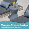 Coast Modern Outdoor Side Table – Lounger Table for Inside Pool or on Patio – All-Weather Furniture for Sun Shelf Up to 15″ – Gray(Stone Blue)