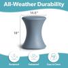 Coast Modern Outdoor Side Table – Lounger Table for Inside Pool or on Patio – All-Weather Furniture for Sun Shelf Up to 15″ – Gray(Stone Blue)
