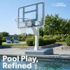 Coast Modern Pool Basketball Hoop with Adjustable Height – Poolside Basketball Hoop with Weighted Base, Premium Acrylic Backboard, & 18″ Steel Rim