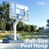 Coast Modern Pool Basketball Hoop with Adjustable Height – Poolside Basketball Hoop with Weighted Base, Premium Acrylic Backboard, & 18″ Steel Rim