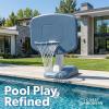 Coast Modern Poolside Basketball Hoop – Premium Outdoor Pool Basketball Hoop with 2 Water Basketballs and Ball Pump