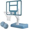 Coast Modern Pool Basketball Hoop with Adjustable Height – Poolside Basketball Hoop with Weighted Base, Premium Acrylic Backboard, & 18″ Steel Rim