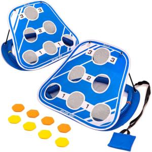 GoSports Splash Skip Versus Floating Pool Cornhole Game – Stone Skipping Swimming Pool Game for Adults & Family – Water Cornhole Game for Pools & Lake